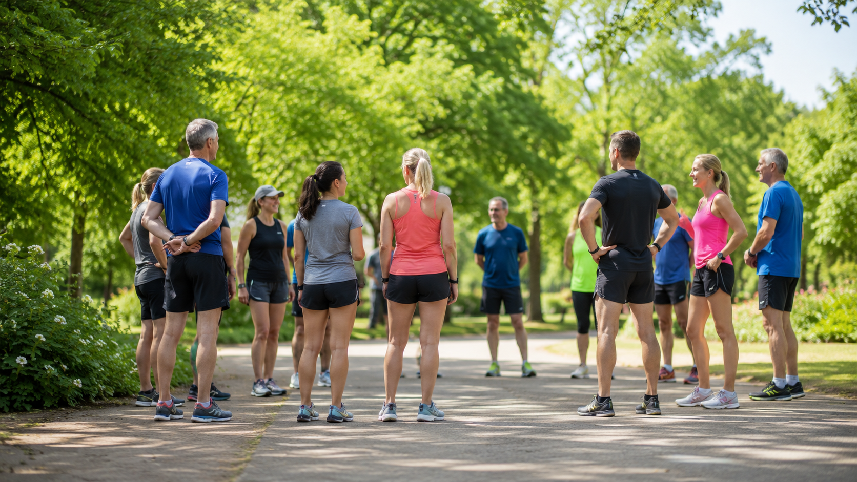 Gruppe beim Lauftreff im Bürgerpark